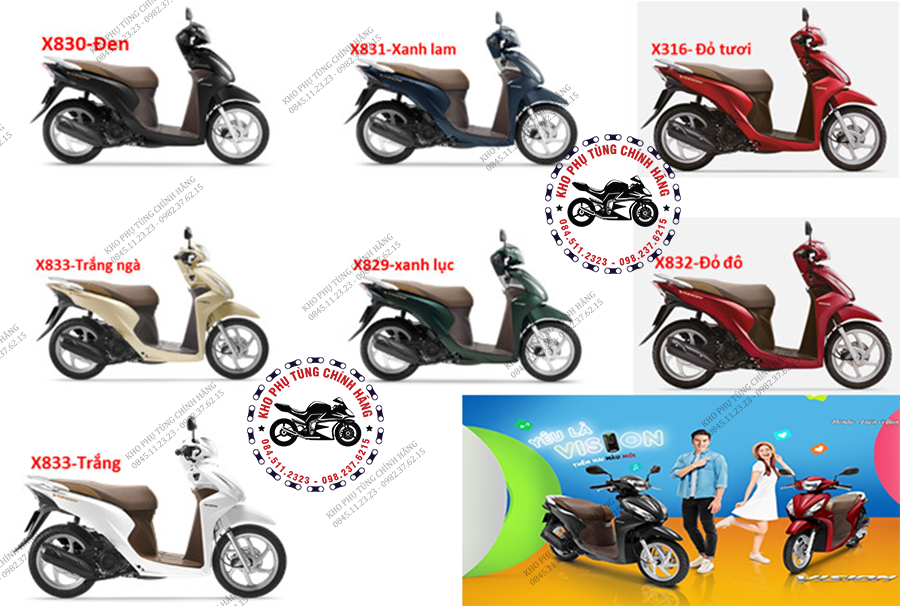 Dàn áo xe Vision chính hãng Honda Đời 2016 2022 #19 Dàn áo xe Vision chính hãng Honda Đời 2016 2022